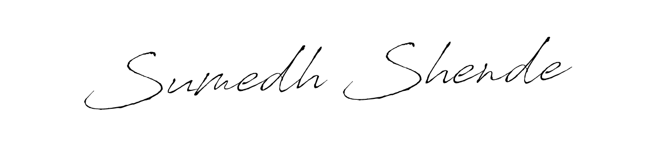 How to make Sumedh Shende name signature. Use Antro_Vectra style for creating short signs online. This is the latest handwritten sign. Sumedh Shende signature style 6 images and pictures png
