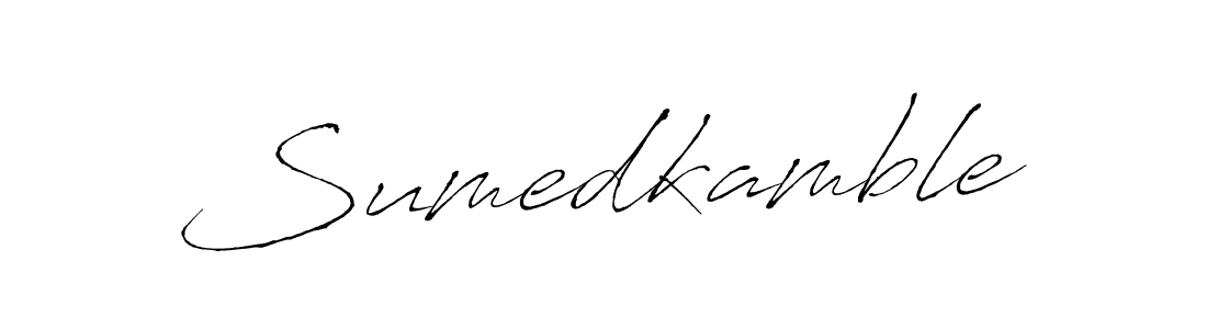 How to make Sumedkamble name signature. Use Antro_Vectra style for creating short signs online. This is the latest handwritten sign. Sumedkamble signature style 6 images and pictures png