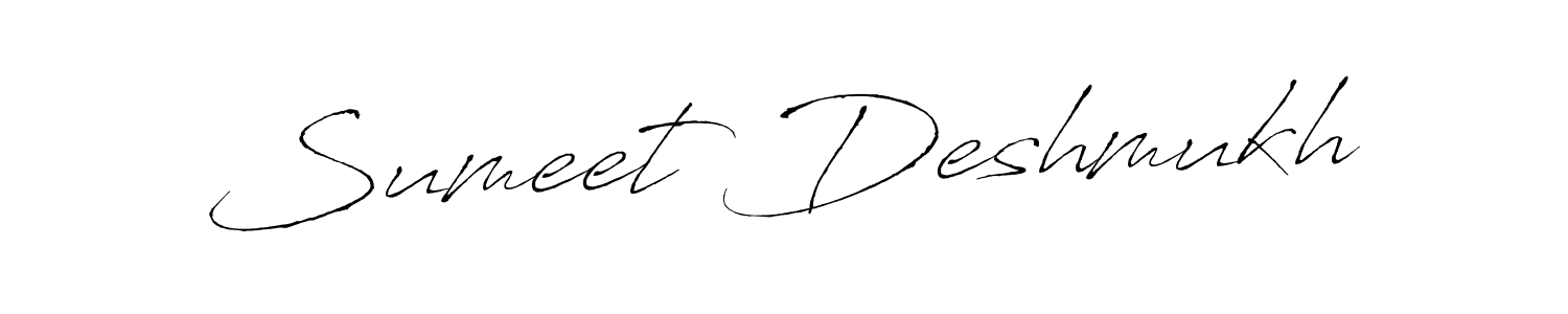 Create a beautiful signature design for name Sumeet Deshmukh. With this signature (Antro_Vectra) fonts, you can make a handwritten signature for free. Sumeet Deshmukh signature style 6 images and pictures png