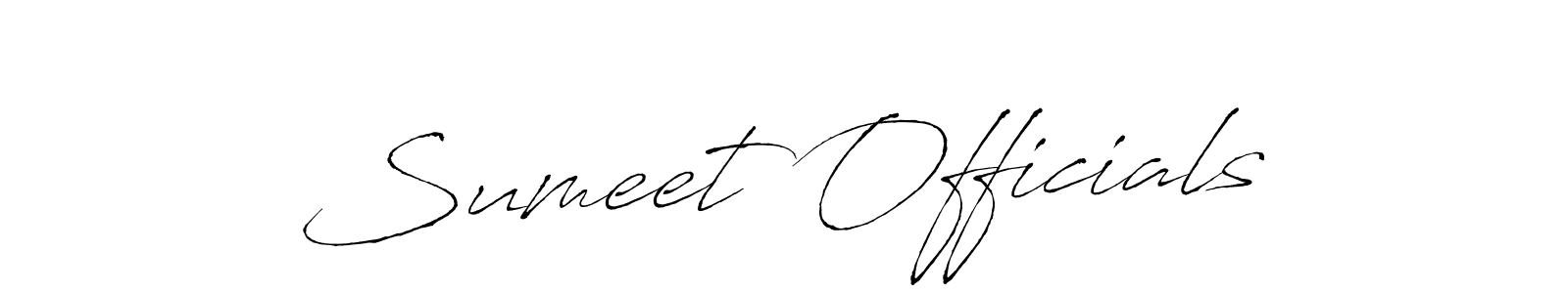 Use a signature maker to create a handwritten signature online. With this signature software, you can design (Antro_Vectra) your own signature for name Sumeet Officials. Sumeet Officials signature style 6 images and pictures png