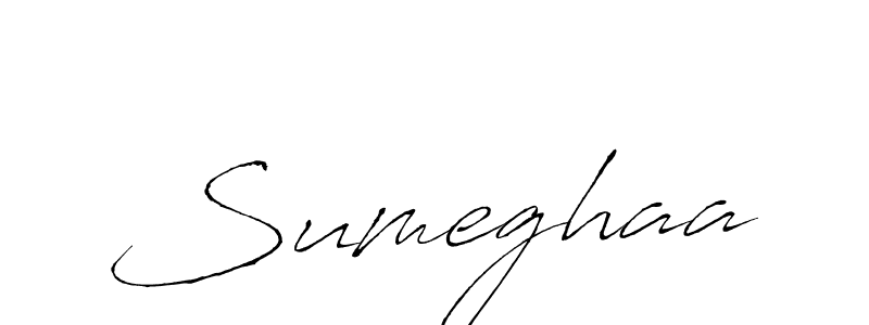 The best way (Antro_Vectra) to make a short signature is to pick only two or three words in your name. The name Sumeghaa include a total of six letters. For converting this name. Sumeghaa signature style 6 images and pictures png