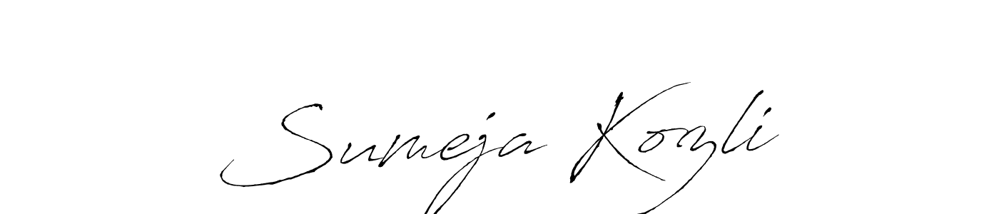 Design your own signature with our free online signature maker. With this signature software, you can create a handwritten (Antro_Vectra) signature for name Sumeja Kozlić. Sumeja Kozlić signature style 6 images and pictures png