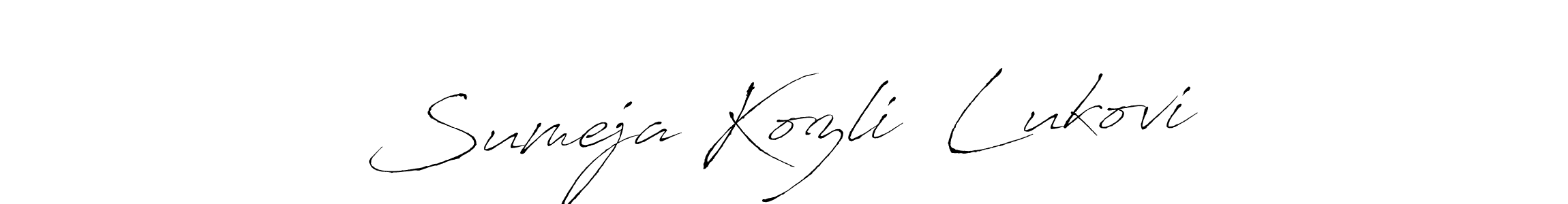 Also we have Sumeja Kozlić Luković name is the best signature style. Create professional handwritten signature collection using Antro_Vectra autograph style. Sumeja Kozlić Luković signature style 6 images and pictures png