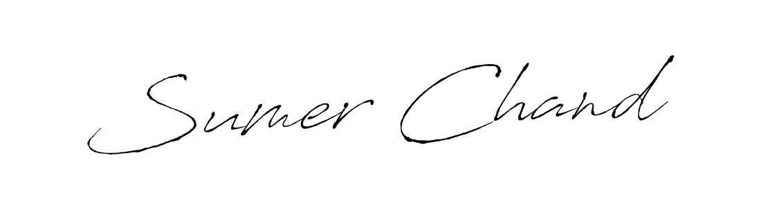 Design your own signature with our free online signature maker. With this signature software, you can create a handwritten (Antro_Vectra) signature for name Sumer Chand. Sumer Chand signature style 6 images and pictures png