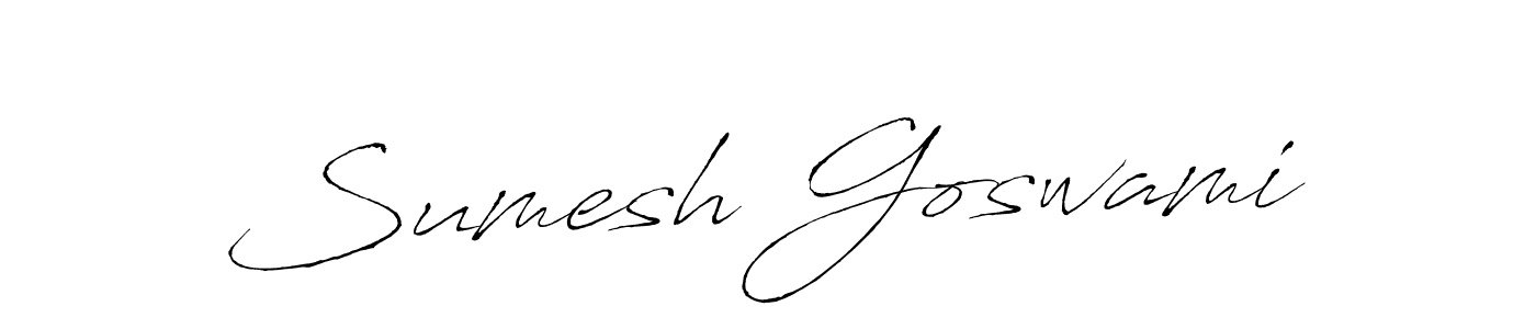 Create a beautiful signature design for name Sumesh Goswami. With this signature (Antro_Vectra) fonts, you can make a handwritten signature for free. Sumesh Goswami signature style 6 images and pictures png