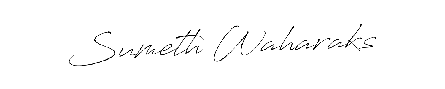 Create a beautiful signature design for name Sumeth Waharaks. With this signature (Antro_Vectra) fonts, you can make a handwritten signature for free. Sumeth Waharaks signature style 6 images and pictures png