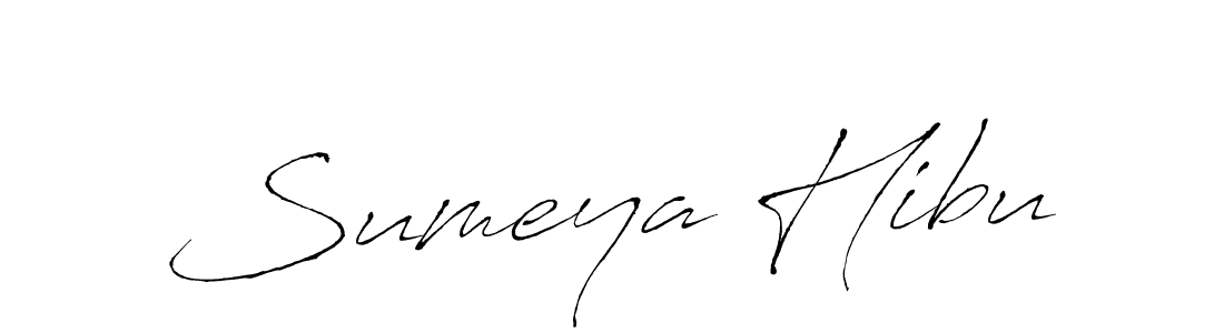 Create a beautiful signature design for name Sumeya Hibu. With this signature (Antro_Vectra) fonts, you can make a handwritten signature for free. Sumeya Hibu signature style 6 images and pictures png