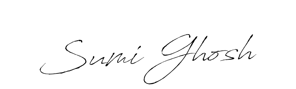 Make a beautiful signature design for name Sumi Ghosh. With this signature (Antro_Vectra) style, you can create a handwritten signature for free. Sumi Ghosh signature style 6 images and pictures png