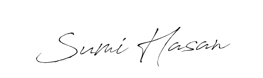 How to make Sumi Hasan name signature. Use Antro_Vectra style for creating short signs online. This is the latest handwritten sign. Sumi Hasan signature style 6 images and pictures png
