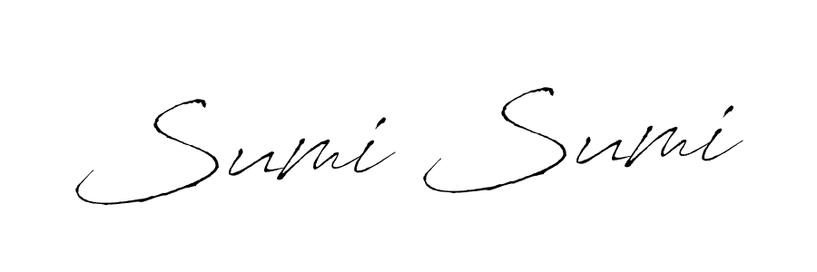 Design your own signature with our free online signature maker. With this signature software, you can create a handwritten (Antro_Vectra) signature for name Sumi Sumi. Sumi Sumi signature style 6 images and pictures png