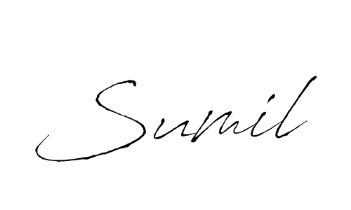 Design your own signature with our free online signature maker. With this signature software, you can create a handwritten (Antro_Vectra) signature for name Sumil. Sumil signature style 6 images and pictures png