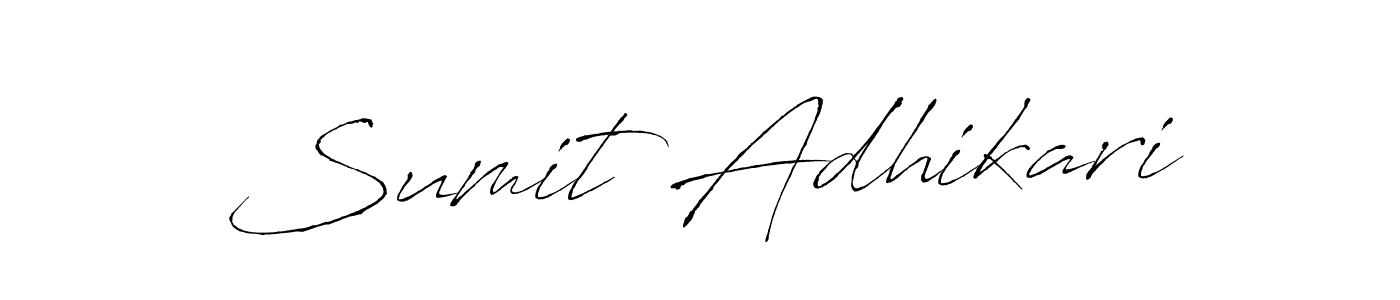 Make a beautiful signature design for name Sumit Adhikari. With this signature (Antro_Vectra) style, you can create a handwritten signature for free. Sumit Adhikari signature style 6 images and pictures png
