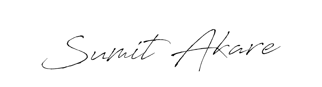 Design your own signature with our free online signature maker. With this signature software, you can create a handwritten (Antro_Vectra) signature for name Sumit Akare. Sumit Akare signature style 6 images and pictures png