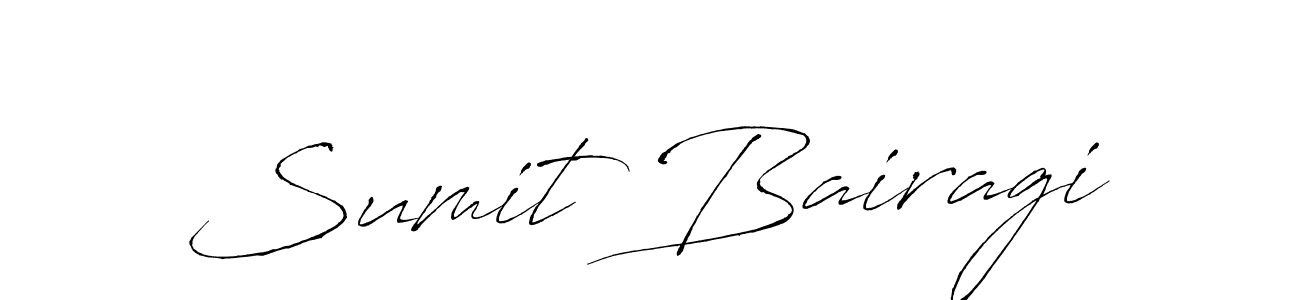 How to make Sumit Bairagi name signature. Use Antro_Vectra style for creating short signs online. This is the latest handwritten sign. Sumit Bairagi signature style 6 images and pictures png