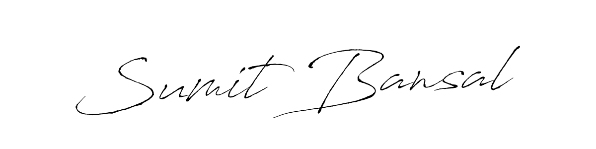 How to make Sumit Bansal name signature. Use Antro_Vectra style for creating short signs online. This is the latest handwritten sign. Sumit Bansal signature style 6 images and pictures png