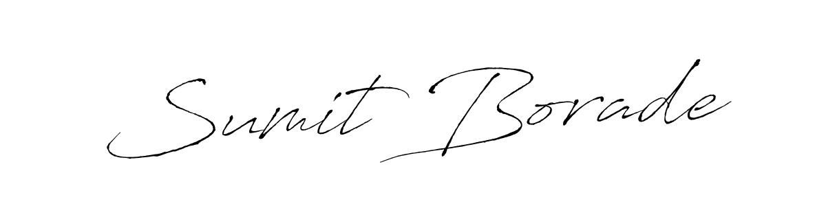 Make a beautiful signature design for name Sumit Borade. With this signature (Antro_Vectra) style, you can create a handwritten signature for free. Sumit Borade signature style 6 images and pictures png