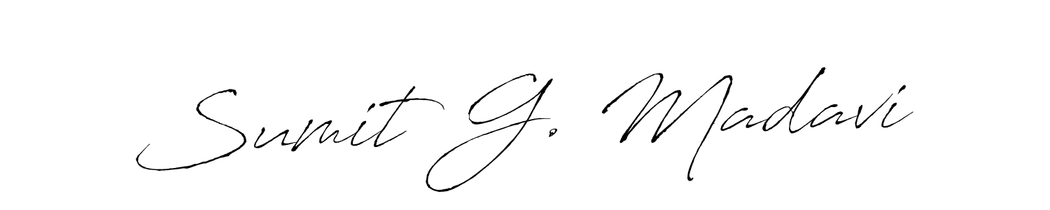 if you are searching for the best signature style for your name Sumit G. Madavi. so please give up your signature search. here we have designed multiple signature styles  using Antro_Vectra. Sumit G. Madavi signature style 6 images and pictures png