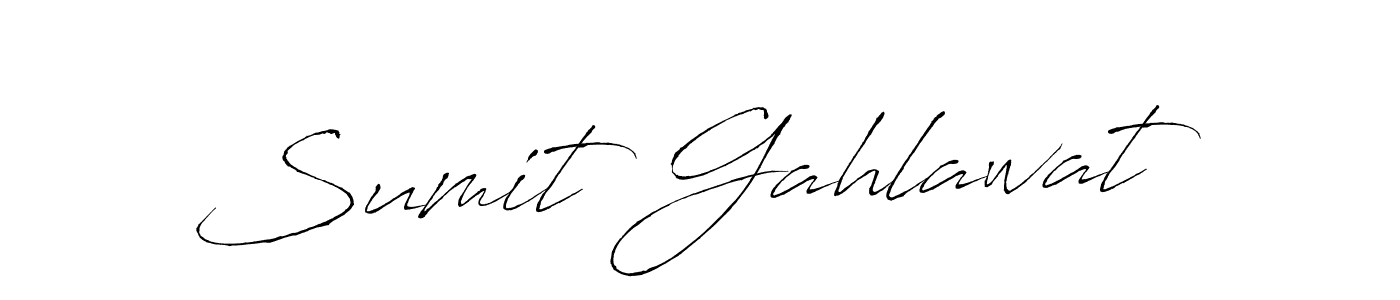 Create a beautiful signature design for name Sumit Gahlawat. With this signature (Antro_Vectra) fonts, you can make a handwritten signature for free. Sumit Gahlawat signature style 6 images and pictures png