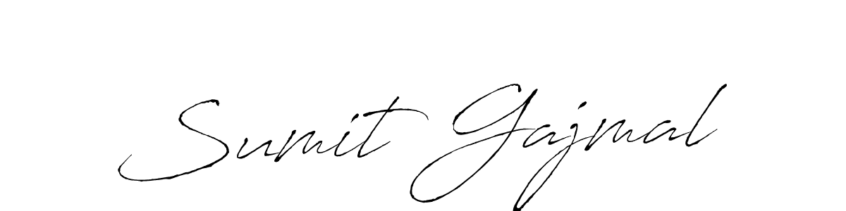 Make a beautiful signature design for name Sumit Gajmal. With this signature (Antro_Vectra) style, you can create a handwritten signature for free. Sumit Gajmal signature style 6 images and pictures png