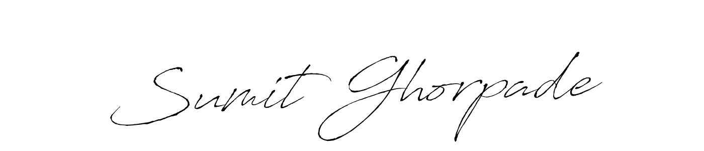 Make a beautiful signature design for name Sumit Ghorpade. With this signature (Antro_Vectra) style, you can create a handwritten signature for free. Sumit Ghorpade signature style 6 images and pictures png