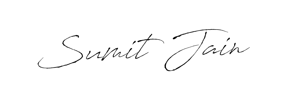 How to make Sumit Jain name signature. Use Antro_Vectra style for creating short signs online. This is the latest handwritten sign. Sumit Jain signature style 6 images and pictures png