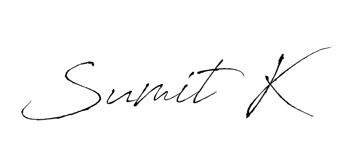 You should practise on your own different ways (Antro_Vectra) to write your name (Sumit K) in signature. don't let someone else do it for you. Sumit K signature style 6 images and pictures png