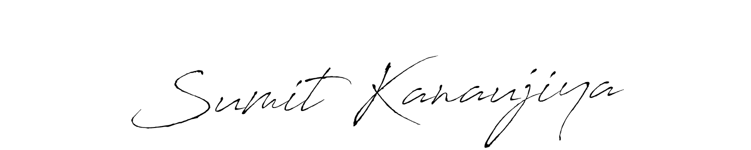 Antro_Vectra is a professional signature style that is perfect for those who want to add a touch of class to their signature. It is also a great choice for those who want to make their signature more unique. Get Sumit Kanaujiya name to fancy signature for free. Sumit Kanaujiya signature style 6 images and pictures png