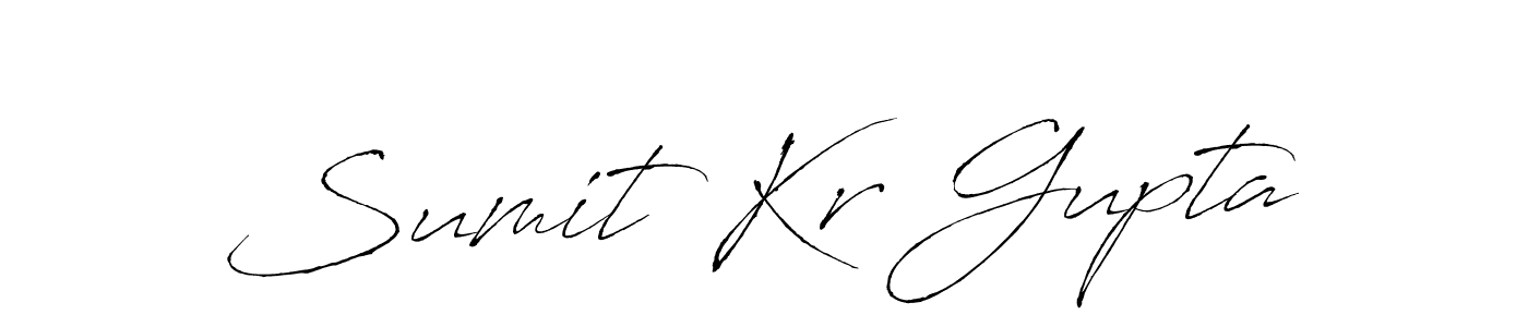 Make a beautiful signature design for name Sumit Kr Gupta. With this signature (Antro_Vectra) style, you can create a handwritten signature for free. Sumit Kr Gupta signature style 6 images and pictures png