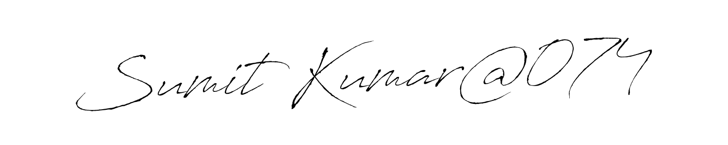 Design your own signature with our free online signature maker. With this signature software, you can create a handwritten (Antro_Vectra) signature for name Sumit Kumar@074. Sumit Kumar@074 signature style 6 images and pictures png