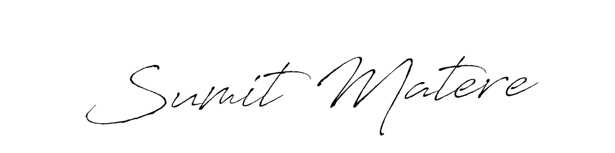 How to make Sumit Matere name signature. Use Antro_Vectra style for creating short signs online. This is the latest handwritten sign. Sumit Matere signature style 6 images and pictures png