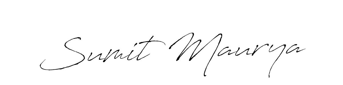 Make a beautiful signature design for name Sumit Maurya. With this signature (Antro_Vectra) style, you can create a handwritten signature for free. Sumit Maurya signature style 6 images and pictures png