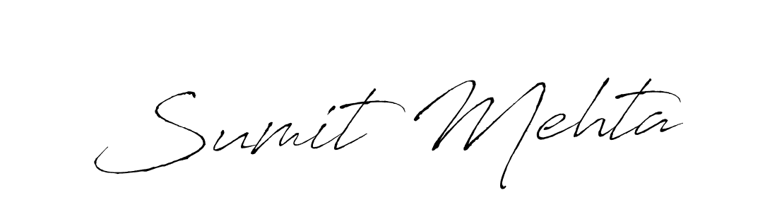 How to make Sumit Mehta name signature. Use Antro_Vectra style for creating short signs online. This is the latest handwritten sign. Sumit Mehta signature style 6 images and pictures png