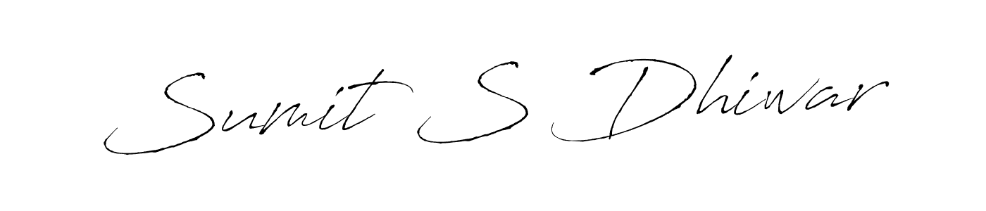 Sumit S Dhiwar stylish signature style. Best Handwritten Sign (Antro_Vectra) for my name. Handwritten Signature Collection Ideas for my name Sumit S Dhiwar. Sumit S Dhiwar signature style 6 images and pictures png