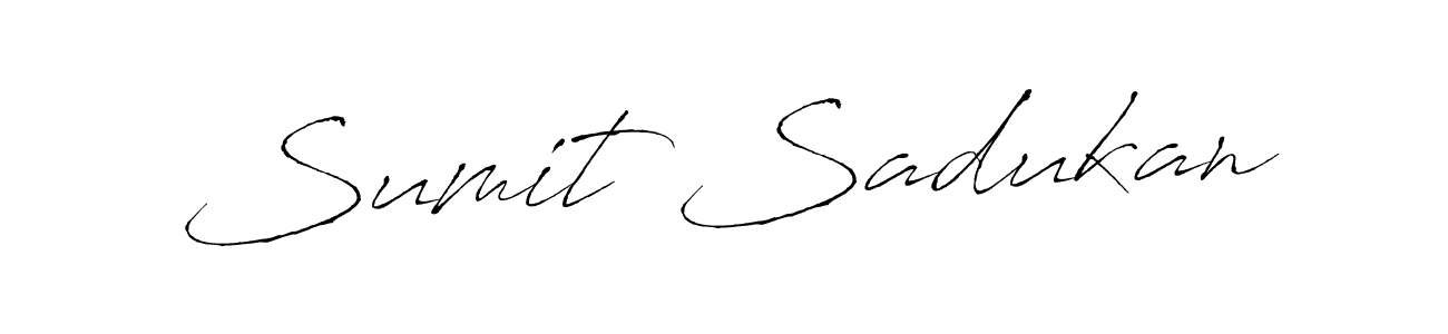 Design your own signature with our free online signature maker. With this signature software, you can create a handwritten (Antro_Vectra) signature for name Sumit Sadukan. Sumit Sadukan signature style 6 images and pictures png