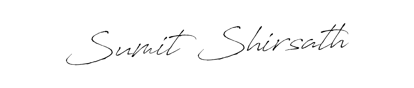 Make a beautiful signature design for name Sumit Shirsath. With this signature (Antro_Vectra) style, you can create a handwritten signature for free. Sumit Shirsath signature style 6 images and pictures png