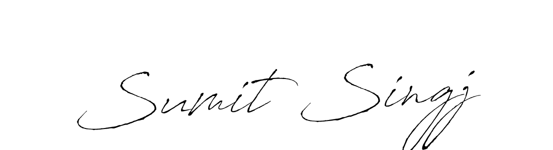 Make a beautiful signature design for name Sumit Singj. With this signature (Antro_Vectra) style, you can create a handwritten signature for free. Sumit Singj signature style 6 images and pictures png