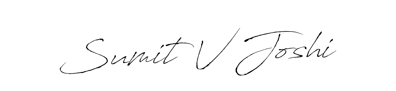 Make a beautiful signature design for name Sumit V Joshi. With this signature (Antro_Vectra) style, you can create a handwritten signature for free. Sumit V Joshi signature style 6 images and pictures png