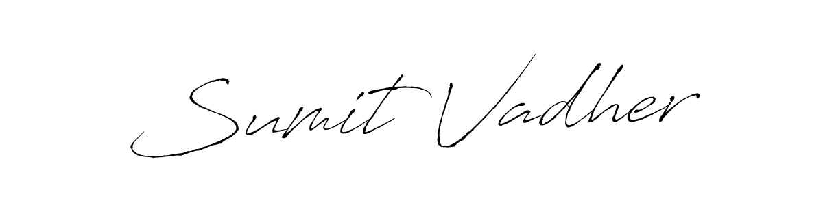 Use a signature maker to create a handwritten signature online. With this signature software, you can design (Antro_Vectra) your own signature for name Sumit Vadher. Sumit Vadher signature style 6 images and pictures png