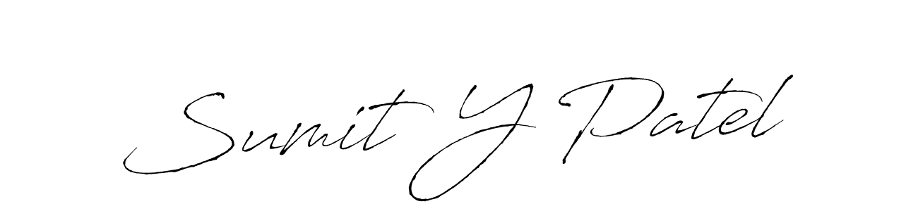 How to make Sumit Y Patel name signature. Use Antro_Vectra style for creating short signs online. This is the latest handwritten sign. Sumit Y Patel signature style 6 images and pictures png
