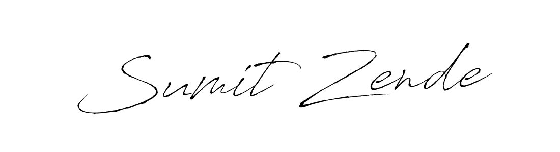 How to make Sumit Zende name signature. Use Antro_Vectra style for creating short signs online. This is the latest handwritten sign. Sumit Zende signature style 6 images and pictures png