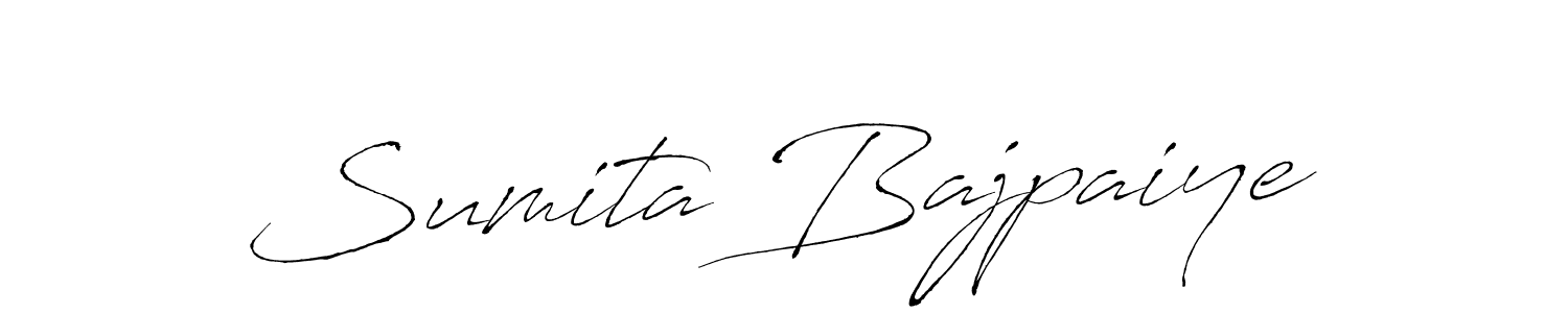 Create a beautiful signature design for name Sumita Bajpaiye. With this signature (Antro_Vectra) fonts, you can make a handwritten signature for free. Sumita Bajpaiye signature style 6 images and pictures png