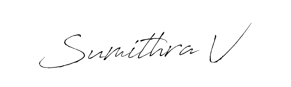 Design your own signature with our free online signature maker. With this signature software, you can create a handwritten (Antro_Vectra) signature for name Sumithra V. Sumithra V signature style 6 images and pictures png