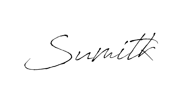 Make a beautiful signature design for name Sumitk. With this signature (Antro_Vectra) style, you can create a handwritten signature for free. Sumitk signature style 6 images and pictures png