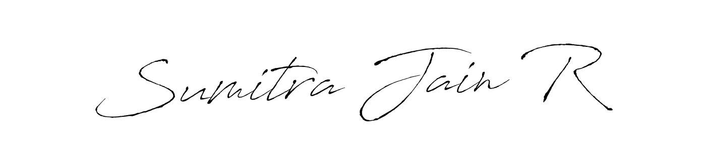 Antro_Vectra is a professional signature style that is perfect for those who want to add a touch of class to their signature. It is also a great choice for those who want to make their signature more unique. Get Sumitra Jain R name to fancy signature for free. Sumitra Jain R signature style 6 images and pictures png