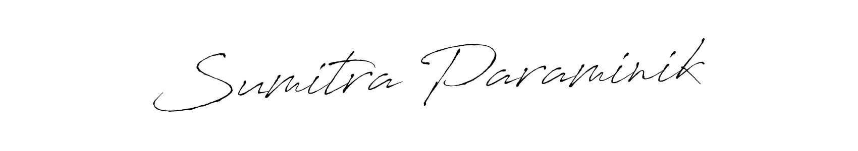 Make a beautiful signature design for name Sumitra Paraminik. With this signature (Antro_Vectra) style, you can create a handwritten signature for free. Sumitra Paraminik signature style 6 images and pictures png
