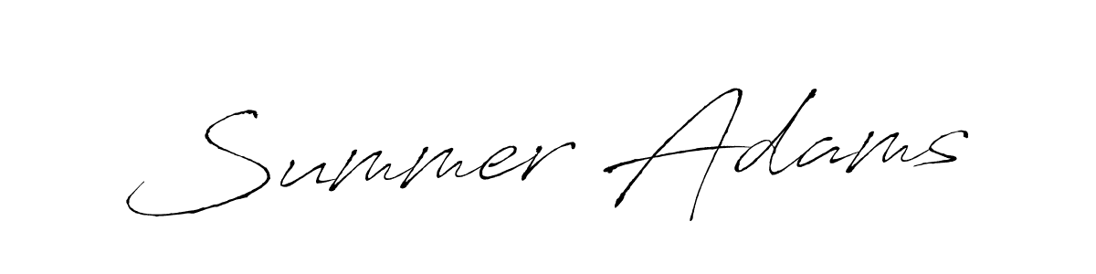 Make a beautiful signature design for name Summer Adams. With this signature (Antro_Vectra) style, you can create a handwritten signature for free. Summer Adams signature style 6 images and pictures png