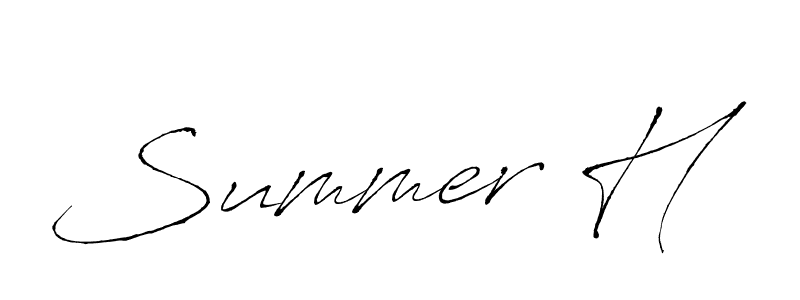 Also You can easily find your signature by using the search form. We will create Summer H name handwritten signature images for you free of cost using Antro_Vectra sign style. Summer H signature style 6 images and pictures png