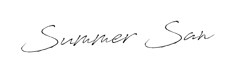 if you are searching for the best signature style for your name Summer San. so please give up your signature search. here we have designed multiple signature styles  using Antro_Vectra. Summer San signature style 6 images and pictures png