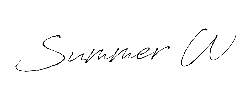 Use a signature maker to create a handwritten signature online. With this signature software, you can design (Antro_Vectra) your own signature for name Summer W. Summer W signature style 6 images and pictures png