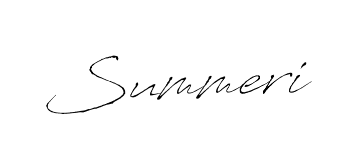 Use a signature maker to create a handwritten signature online. With this signature software, you can design (Antro_Vectra) your own signature for name Summeri. Summeri signature style 6 images and pictures png